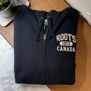 ROOTS Black Zip Up hoodie